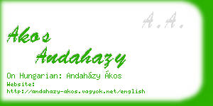 akos andahazy business card